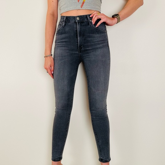 Citizens Of Humanity Chrissy High Rise Skinny Grey jeans - Picture 4 of 9